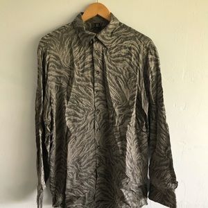 Haupt Gray Long Sleeve Button Up Dress Shirt
